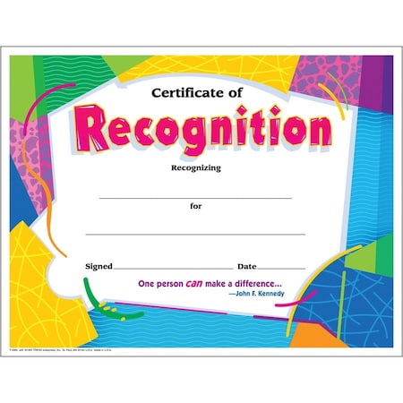 Certificate,Recognition Pk